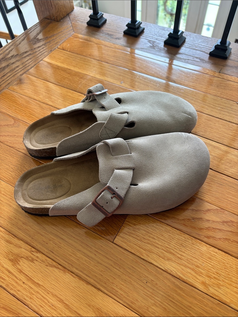 Goodfellow & Co Taupe Suede Slip-On Clog with Buckle